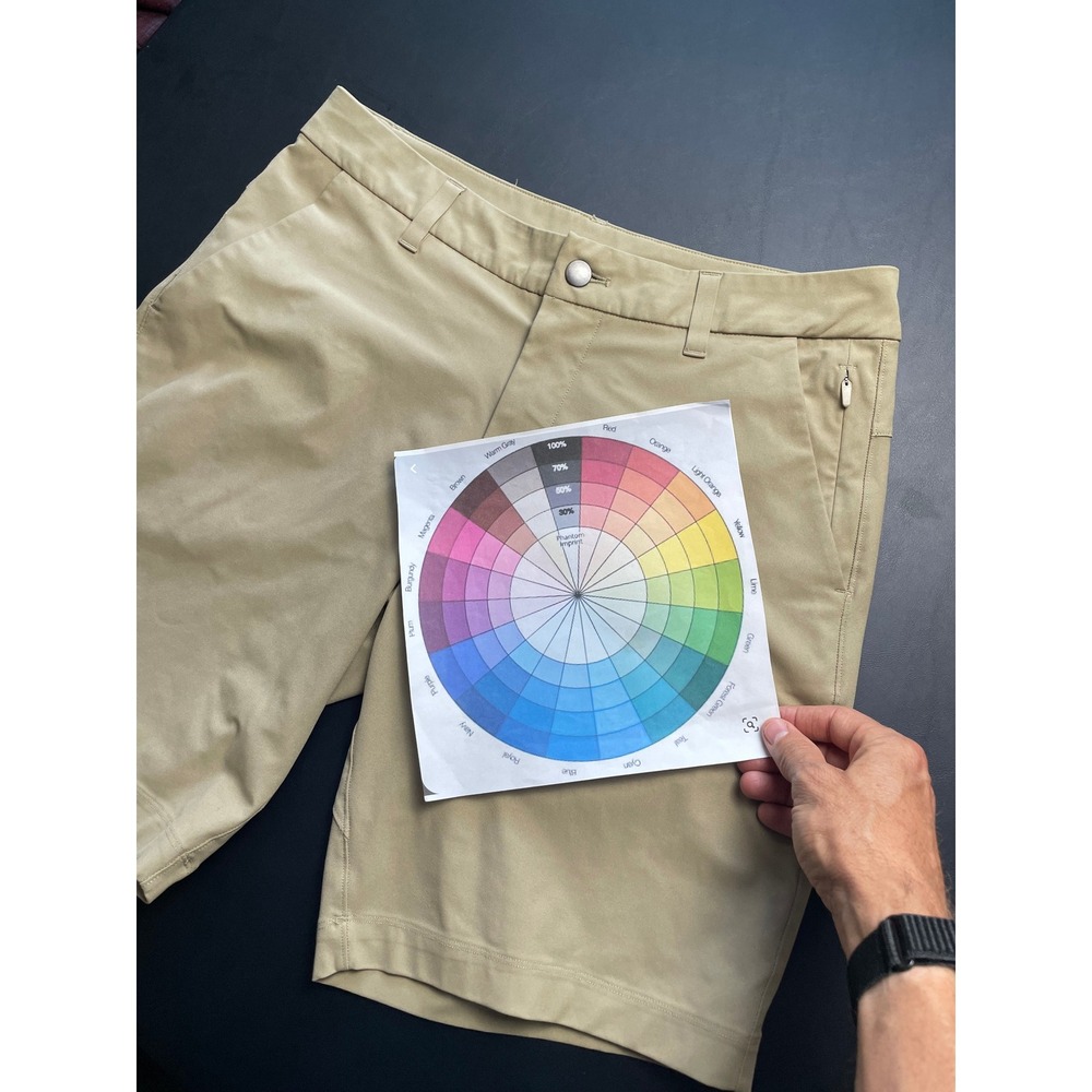 Lululemon Commission Shorts Mens 30 Tan Khaki Golf Chino 9" Inseam